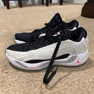 Jordan Black and White Athletic Shoes